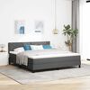 vidaXL Posteľ boxspring s matracom Tmavo &scaron;ed&aacute; 180 x 200 cm l&aacute;tka