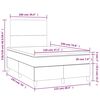 vidaXL Boxspring posteľ s matracom a LED, tmavomodr&aacute; 120x190 cm, zamat