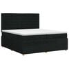 vidaXL Posteľ boxspring s matracom Čierna 200 x 200 cm L&aacute;tka