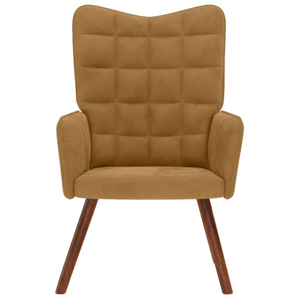 vidaXL Relaxačné kreslo hnedé zamat