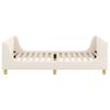 vidaXL Detský rám na posteľ s čelom Krémová 90 x 200 cm Ovčia tkanina