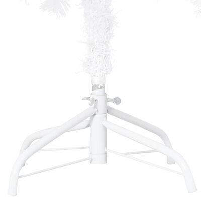 vidaXL Osvetlený umelý vianočný stromček, husté ihličie, biely 240 cm