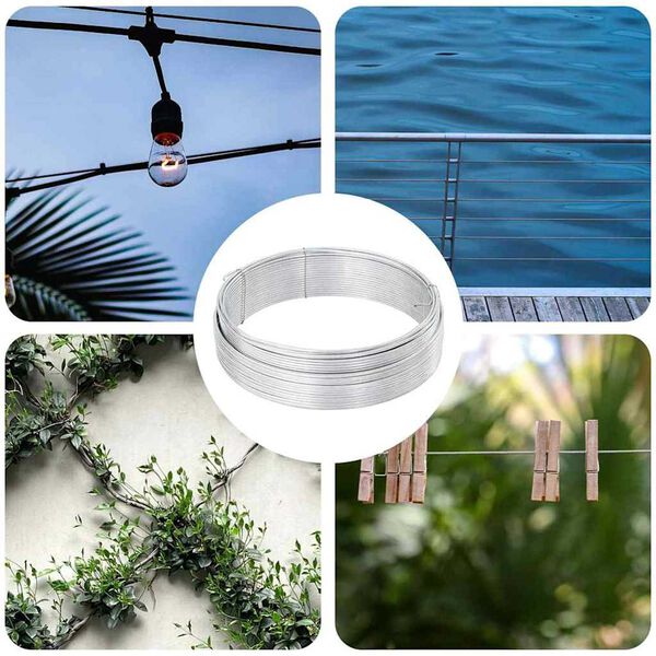 vidaXL Viazací drôt na plot Strieborná 25 m Oceľ