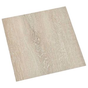 vidaXL Samo-lepiace podlahov&eacute; dosky Hned&aacute; a b&eacute;žov&aacute; 30,5 x 30,5 cm