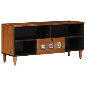 vidaXL TV skrinka Orech 100 x 33 x 46 cm Mas&iacute;vne mango drevo