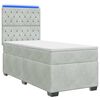 vidaXL Posteľ boxspring s matracom Svetlosiv&aacute; 100 x 200 cm Zamat