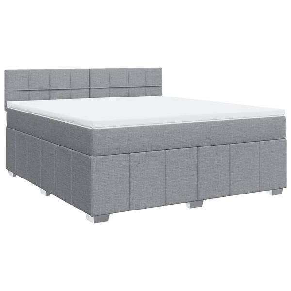 vidaXL Boxspring posteľ s matracom bledosiv&aacute; 180x200 cm l&aacute;tka