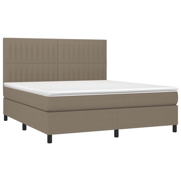 vidaXL Posteľn&yacute; r&aacute;m boxspring s matracom sivohned 160x200 cm l&aacute;tka