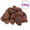 vidaXL Sopečn&eacute; kamene 25 kg červen&eacute; 5-8 cm