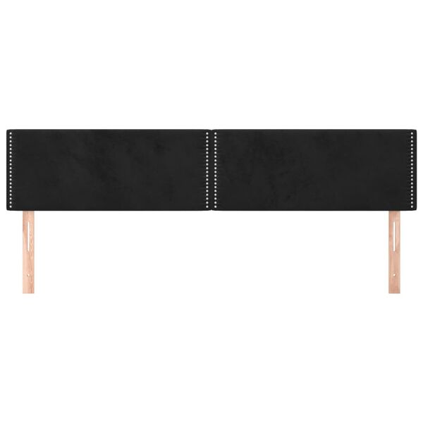 vidaXL Čel&aacute; postel&iacute; čierne 180x5x78/88 cm zamatov&eacute;