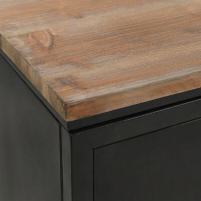 vidaXL Stôl s dvoma podstavcami, masívne jedľové drevo a oceľ, 120x50x76 cm