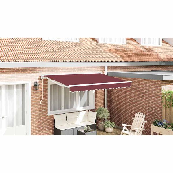 vidaXL R&aacute;m mark&iacute;zy V&iacute;novo červen&aacute; 300 x 200 cm Polyester s PU povrchom