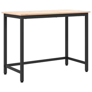 vidaXL st&ocirc;l Pr&iacute;rodn&aacute; 100 x 50 x 77 cm Inžinierske drevo a oceľ