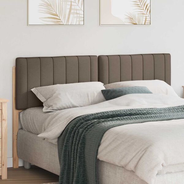 vidaXL Čal&uacute;nen&eacute; čelo postele s čelnou doskou Hned&aacute; a taupe 150 cm