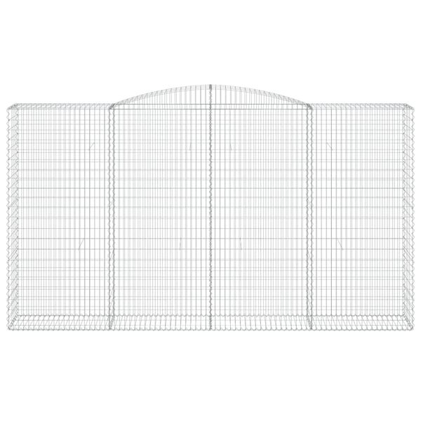 vidaXL Oblúkový gabionový kôš 5 ks 400x50x220/240cm pozinkované železo
