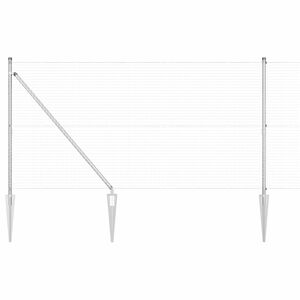 vidaXL Stĺp na plot. Strieborn&aacute;