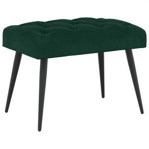 vidaXL Lavica s gomb&iacute;kov&yacute;m pre&scaron;&iacute;van&iacute;m Tmavozelen&aacute; 60 x 40 x 45 cm