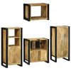 vidaXL Sada kúpeľňového nábytku 4 pcs Hnedá Masívne mango drevo