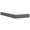 vidaXL Posteľn&yacute; r&aacute;m boxspring s matracom tmavosiv&yacute; 90x200 cm zamat