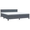 vidaXL Box Spring Posteľ s matracom Tmavosivá 180x220 cm Zamat