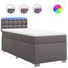 vidaXL Boxspring posteľ s matracom siv&aacute; 90x200 cm umel&aacute; koža