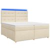 vidaXL Posteľ boxspring s matracom Kr&eacute;mov&aacute; 200 x 200 cm L&aacute;tka