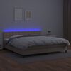 vidaXL Boxspring posteľ matrac a LED kapuč&iacute;nov&aacute; 200x200 cm umel&aacute; koža