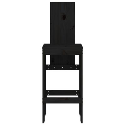 vidaXL Barové stoličky 2 ks čierne 40x42x120 cm borovicový masív