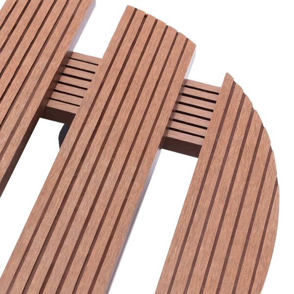 vidaXL Podstavce pod kvetináč 4 ks hnedé Ø30x7,5 cm WPC