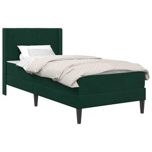 vidaXL R&aacute;m postele s matracom Tmavozelen&aacute; 80 x 200 cm Zamat