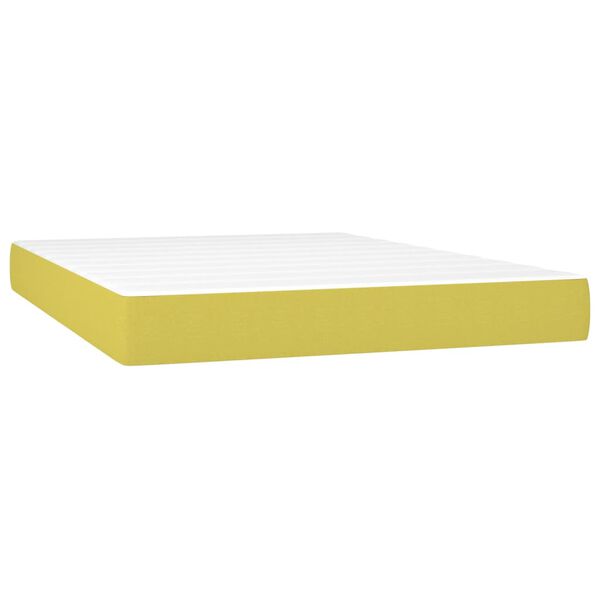 vidaXL Boxspring posteľ s matracom zelen&aacute; 140x190 cm l&aacute;tka