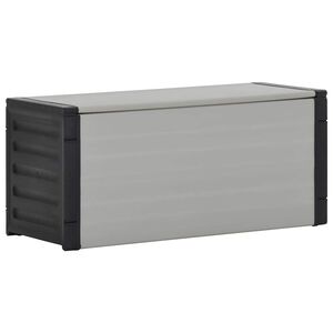 vidaXL Z&aacute;hradn&aacute; skrinka na odpad siv&aacute; 85x34x40 cm
