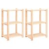 vidaXL Reg&aacute;ly s 3 policami 2 ks 60x38x90 cm borovicov&yacute; mas&iacute;v 150 kg
