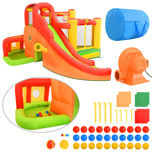 Happy Hop Nafukovací hrad so šmýkačkou 450x380x230 cm PVC