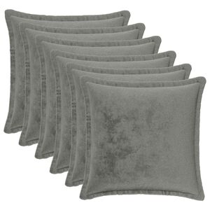vidaXL Dekoračn&yacute; vank&uacute;&scaron; 6 ks HOUTEN Tmavosiv&aacute; 30 x 30 cm Flanel