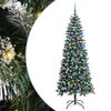 vidaXL Umel&yacute; vianočn&yacute; stromček Zelen&aacute; 180 cm PVC, plast a oceľ