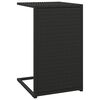 vidaXL Stol&iacute;k v tvare C čierny 40x35x60 cm polyratan
