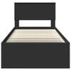vidaXL R&aacute;m postele Čierna 100 x 200 cm Kompozitn&eacute; drevo