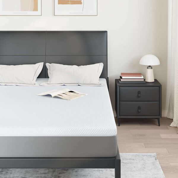 vidaXL Matracov&aacute; podložka Biela 140 x 190 cm Jacquardov&aacute; l&aacute;tka