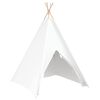 vidaXL Teepee stan Biela 120 x 120 x 150 cm Tkanina a plast