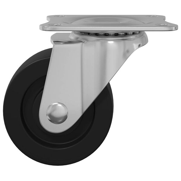 vidaXL Otočn&eacute; koliesko 2 pcs Strieborn&aacute; 60 x 60 x 50 mm Železo a nylon