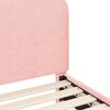 vidaXL Detsk&yacute; r&aacute;m na posteľ s čelom Ružov&aacute; 80 x 160 cm Ovčia tkanina