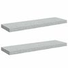 vidaXL Pl&aacute;vaj&uacute;ce n&aacute;stenn&eacute; police 2 ks bet&oacute;nov&eacute; siv&eacute; 80x23,5x3,8 cm MDF