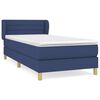 vidaXL Boxspring posteľ s matracom modr&aacute; 100x200 cm l&aacute;tka