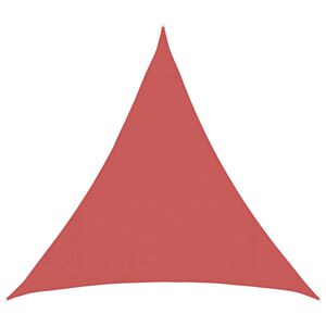 vidaXL Plachta na tienenie 2 x 2 x 2 m HDPE Trojuholn&iacute;kov&yacute; Tehlov&aacute;