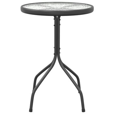 vidaXL Záhradný stôl Ø50x71 cm oceľový antracit