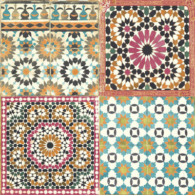 DUTCH WALLCOVERINGS Tapeta marocké dlaždice rôznofarebné