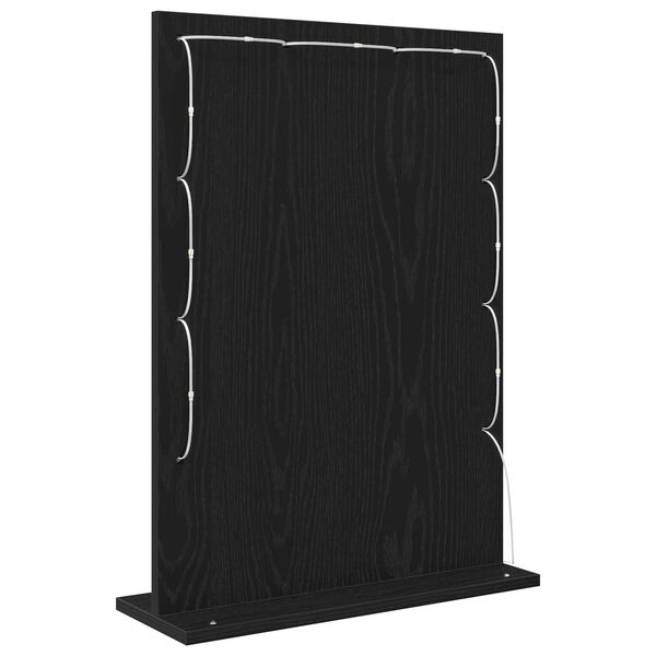 vidaXL Toaletné zrkadlo so zrkadlom Čierny dub 70 x 50 x 18 cm