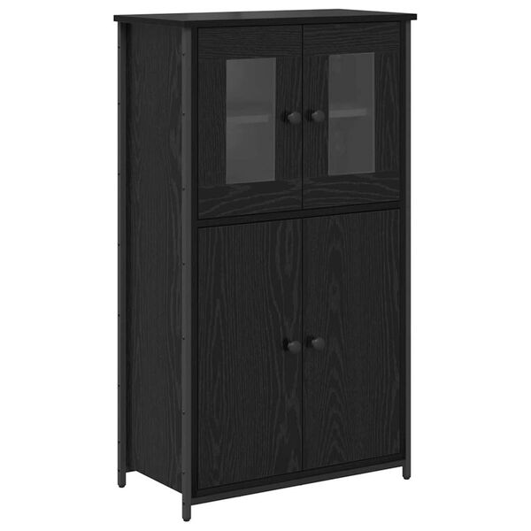 vidaXL Highboard Čierny dub 62 x 32 x 106,5 cm Kompozitn&eacute; drevo