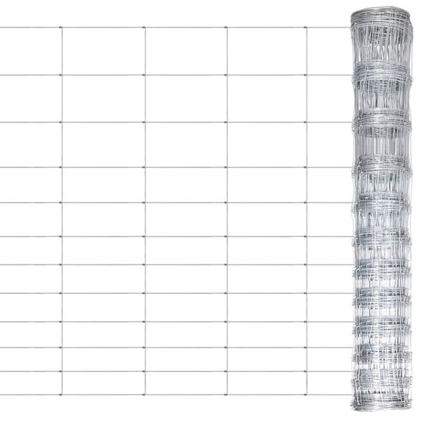 vidaXL Z&aacute;hradn&yacute; plot pozinkovan&aacute; oceľ 50 m 150 cm strieborn&yacute;